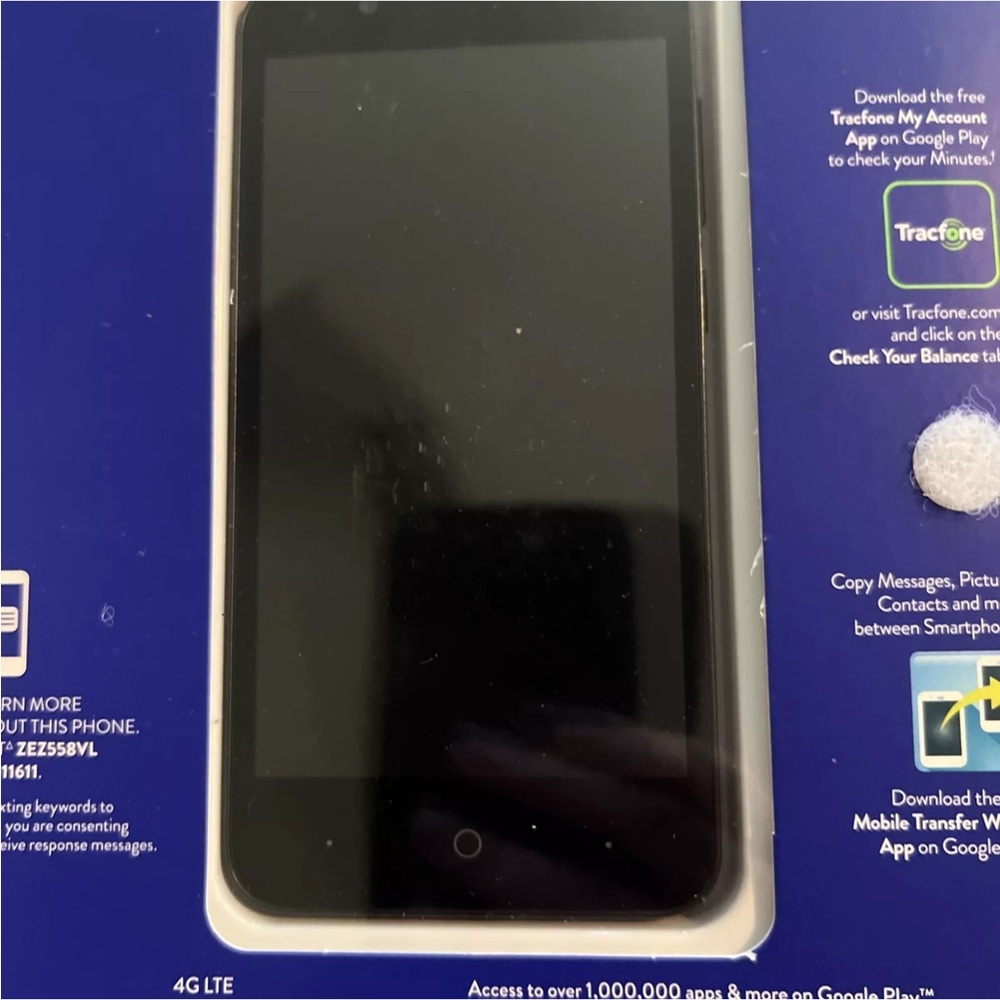 Black Smartphone Entry-Level Cell Phone - Picture 2 of 11